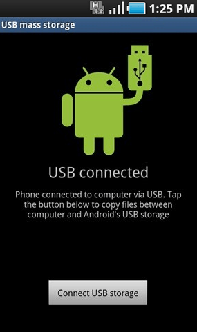 USB Mode Android connection