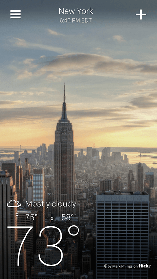 Download Yahoo! Weather 1.1.0 for Android