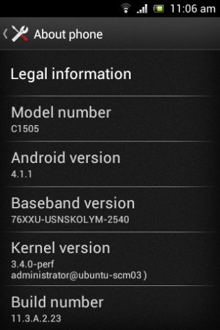 Download latest Xperia E Update