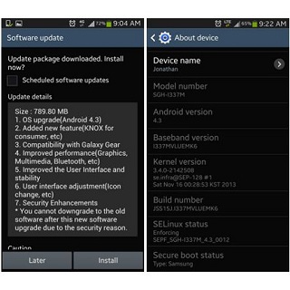 Android 4.3 JB for S4 and S4 mini