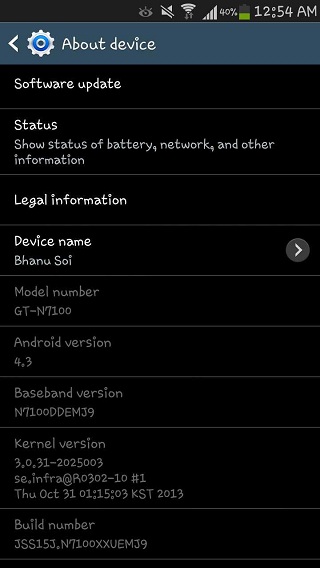Android 4.3 Jelly Bean for Galaxy Note 2