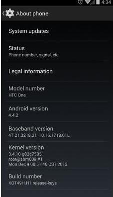 Android 4.4.2 KitKat for HTC One Play Edition