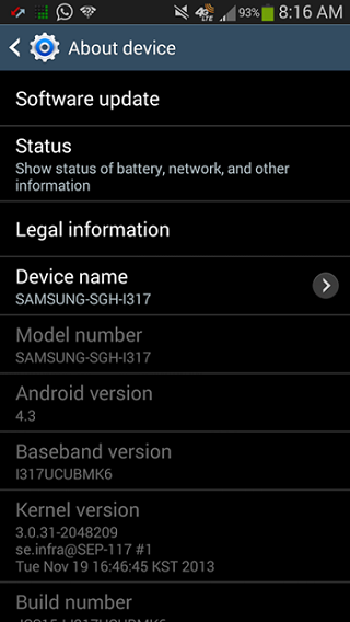 Android 4.3 for AT&T Note 2