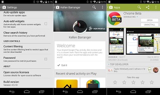 Google Play Store application for Android