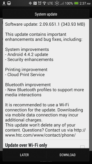 HTC ONE Max Android 4.4.2 KK