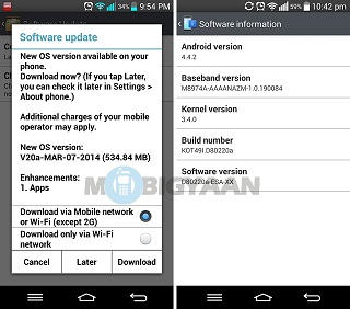 LG G2 update