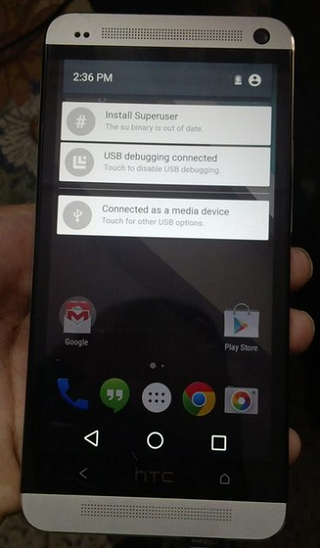 Android L for HTC One M7